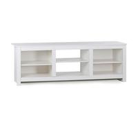 Brigros WeHome - Mobile TV 6 Ripiani, 180x42x60 Cm, Mobile Porta TV Con 4 Ripiani Chiusi E 2 Aperti, Supporto TV Per Soggiorno Moderno Mobili O Salotto (Bianco)