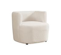 Brigros WeHome - Poltroncina Salotto In Tessuto E Poltrona Teddy Poltrona Salotto Moderna Con Schiuma 35d, Poltrona Design Moderno Soggiorno, Poltrona Singola Camera Da Letto (Teddy, Crema)