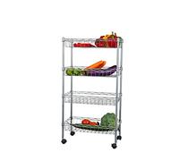 Brigros WeHome - scaffale in metallo cromato componibile disponibile in diversi modelli e colori, con ruote, per arredo caso, ripostigli, garage, cucina e camerette