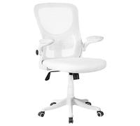 Brigros WeHome - Sedia da Ufficio Ergonomica Vivi in Rete Traspirante con Supporto Lombare, Girevole e Regolabile in Altezza con Braccioli Inclinabili, Base con Ruote, Bianco