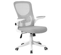Brigros WeHome - Sedia da Ufficio Vivi Ergonomica in Rete Traspirante con Supporto Lombare, Girevole e Regolabile in Altezza con Braccioli Inclinabili, Base con Ruote (Grigio)