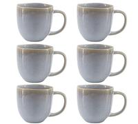 Brigros Wehome - Set Da 6 Tazze Colazione In Ceramica, Lavorate A Mano, Tazze Mug 6 X 350 Ml Pezzi Per Colazione/set Di Tazze Da Caffè, Tazze Cappuccino, Tazze Da The (Blu)