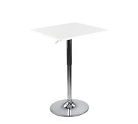 Brigros WeHome - Tavolo Bar, Tavolino Alto, Tavolino Da Salotto Regolabile In Altezza, Tavolo Quadrato O Tavolo Rotondo, Tavolo Cucina Disponibile In Diversi Colori (White, Quadrato)