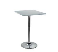 Brigros WeHome - Tavolo Bar, Tavolino Alto, Tavolino Da Salotto Regolabile In Altezza, Tavolo Quadrato O Tavolo Rotondo, Tavolo Cucina Disponibile In Diversi Colori (Grey, Quadrato)
