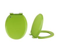 Brigtviee Copriwater Universali Forma Ovale,Tavoletta WC Colorata con Chiusura Ammortizzata,Sgancio Rapido,Sedile WC Materiale Pp,Colore Inalterabile,41 * 36cm Coprivaso WC,Verde