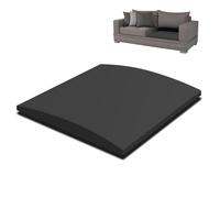 Brigtviee Cuscini in Schiuma per Divano, Supporto per Sedile Cedente, 1 Pezzi, 50x50x5cm, Supporto per Cuscini Divani, Spugna ad Alta Densità Curvi, per Riparazione e Riparazione del Divano,Nero