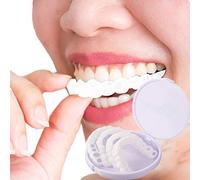Brigtviee Faccette Dentali in Silicone per Denti Perfetti e Sorrisi Luminosi, Protesi Dentale Inferiore e Superiore Rimovibile e Riutilizzabile, Faccette Istantanee, Copri i Denti Imperfetti,2 Pairs