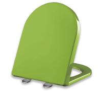 Brigtviee Sedile WC Copriwater Universale, 18" Colorato Coperchio Water in Plastica, Facile da Pulire, Chiusura Ammortizzata Tavoletta WC con Sgancio Rapido,U Forma,Vater Bagno,Verde