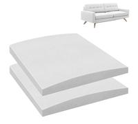 Brigtviee Supporto per Cuscini da Divano per Sedile Cadente, 60x60x5cm, Supporto per Cuscinos per Divanos, Riparazione per Mobili Sotto il Cuscino, Spugna ad Alta Densità, Bianco, 2 Pezzi