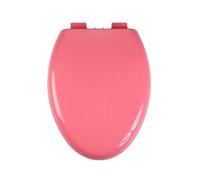 Brigtviee Tavoletta Copriwater Sedile WC Universale Standard Coperchio Toilet Seat Bagno in Plastica, copriwater colorato Forma a V,Materiale Polipropilene ASSE WC,Rosa