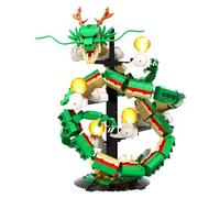 Brihappen Set di costruzione drago per ragazzi e ragazze dai 14+, fantastico drago con 7 sfere luminose, modello da collezione, set di costruzione con animali giocattolo, regali creativi (1826 pezzi)