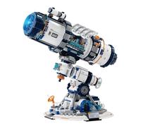 Brihappen Set di mattoncini telescopici con luci, telescopio spaziale, set di mattoncini da costruzione, giocattoli per camera da letto, regalo per adulti e bambini, appassionati di astronomia (995