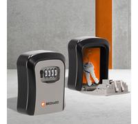 Brihard Key Lock Box Outdoor da Parete con Custodia Scorrevole Impermeabile, Cassetta Chiavi con Codice a 4 Cifre, Ideale per Conservare Chiavi di Casa, Garage e Auto all'Aperto