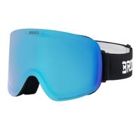 Maschera Briko Aurora nera con lente specchiata blu