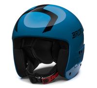 Briko Casco Vulcano Fis 6.8 Junior Shiny Neon Blue/Black 53-56 cm Blu