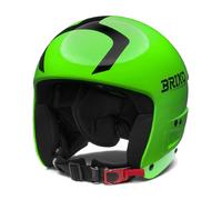 Briko Casco Vulcano Fis 6.8 Junior Shiny Neon Green/Black 48-52 cm Green