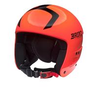 Briko Casco Vulcano Fis 6.8 Junior Shiny Orange Fluo/Black 48-52 cm Rosso