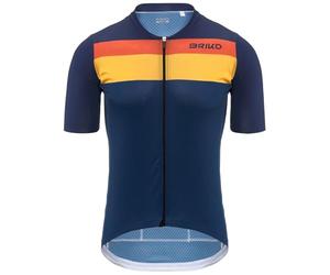 Briko Maglia a Righe Maglietta da Escursionismo, Blu, XXL Unisex-Adulto