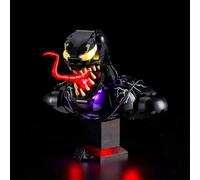BRIKSMAX Illuminazione a LED per LEGO Marvel Venom Busto 76356, set di luci compatibili per mattoncini da costruzione, senza set Lego, luce decorativa di alta qualità per modellismo, decorazione per