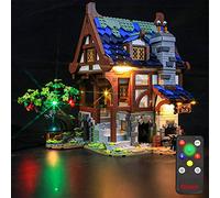 BRIKSMAX Kit di Illuminazione a LED Lego Ideas Fabbro Medievale - Compatibile con Lego 21325 Modello di Blocchi predefiniti- Non includere Il Set Lego（Versione Telecomando）