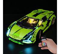 BRIKSMAX Kit di Illuminazione a LED per Lamborghini Sián FKP 37, Compatibile con Lego 42115 - Non Include Il Set (Versione Telecomando)