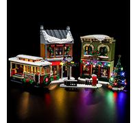 BRIKSMAX Kit di illuminazione a led per LEGO Icons Natale nella strada principale - Compatible with Lego 10308 Modello di blocchi predefiniti- Non includere il set Lego