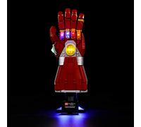 BRIKSMAX Kit di illuminazione a led per LEGO Marvel Guanto dell'Infinito di Iron Man - Compatible with Lego 76223 Modello di blocchi predefiniti- Non includere il set Lego