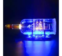 BRIKSMAX Kit di Illuminazione a LED per Nave in Una Bottiglia, Compatibile con Il Modello Lego 21313 Mattoncini da Costruzioni - Non Include Il Set Lego…