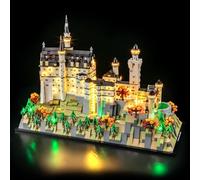 BRIKSMAX Kit di luci 2.0 compatibile con Lego Architecture Neuschwanstein Castle 21063 - Kit di illuminazione a LED (solo accessori), tecnologia per nascondere i cavi per display, regali e