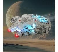 BRIKSMAX Kit di luci a LED 2.0 compatibile con LEGO Star Wars Millennium Falcon 75375, per fan e collezionisti di Star Wars, design con filo nascosto per migliorare la visualizzazione ed evidenziare i