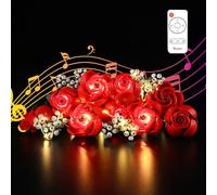 Briksmax Kit di luci per lego Bouquet of Roses (versione musicale) - Illuminazione a LED compatibile con iconi 10328 Set da costruzione (non incluso set Lego)