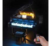 BRIKSMAX Kit Illuminazione Led per Pianoforte a coda Ideas compatibile con modello 21323 Building Blocks - Non include il set (versione telecomando)
