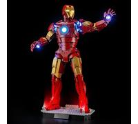 BRIKSMAX Kit luci 2.0 compatibile con Lego Super Heroes Marvel Iron Man Mark 3 Collectors' Edition 76344 Set da costruzione - Kit di illuminazione a LED originale (solo accessori) per display, regali