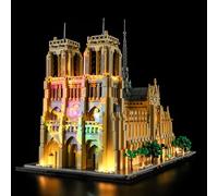 BRIKSMAX Luce per Lego Notre-Dame de Paris 21061 (con luce di proiezione) 21061, compatibile con mattoncini da costruzione Architecture, senza set Lego