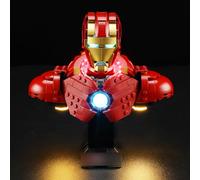 BRIKSMAX Luci led per LEGO Marvel Busto di Iron Man MK4 76327 - Kit Illuminazione per Modelli Lego 76327- Non Include Set Originale