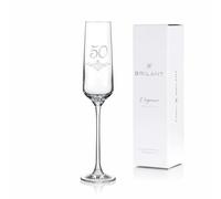Brilant Bicchieri da spumante Poem Cristallo & Flute frizzanti: 50 Regalo di compleanno, vetro minimalista ed eleganti bicchieri da champagne