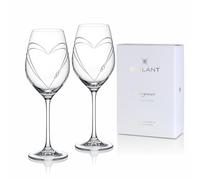 Brilant Heart in Heart in Heart - Set di 2 bicchieri da vino da champagne