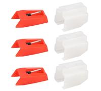 brileze 3 pezzi giradischi di ricambio per giradischi Ruby Stylus in vinile punta rossa stilo giradischi per ION ICT04RS LAPDock LP2CD LP2 Flash Profile Pro Profile Lp e TTUSB05 fonografo