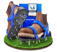 Briliantwerk® ️ Scarpe per unghie con chiusura in velcro - Ventilare per il prato o come scarpe da massetto - Scarpe aeratore per prato perfetto - L'aeratore ideale (una lunghezza del chiodo)