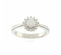 Brilio Silver Anello Beautiful Silver Ring with Opal And Zircons RI056W - Circuit: 54mm sBS2342-54 Marca, Estándar, Metallo Non prezioso, Nessuna Pietra preziosa