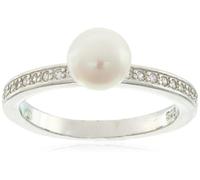 Brilio Silver Anello Elegant Silver Ring with Real Pearl RI055W - Circuito: 50 mm sBS2339-50 Marca, Estándar, Metallo Non prezioso, Nessuna Pietra preziosa