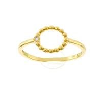 Brilio Silver Anello Modern Gold-Plated Ring with Clear Zircone RI009Y - Circuit: 56 mm sBS1213-56 Marca, Estándar, Metallo Non prezioso, Nessuna Pietra preziosa