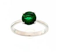 Brilio Silver Anello Timeless Silver Ring with Green Zircone RI057WG - Circuito: 58 mm sBS2347-58 Marca, Estándar, Metallo Non prezioso, Nessuna Pietra preziosa