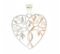 Brilio Silver Ornamento Beautiful Silver Bicolor Pendant with Zircons Heart PT81WR sBS2268 Marca, Estándar, Metallo Non prezioso, Nessuna Pietra preziosa