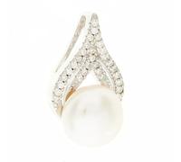 Brilio Silver Ornamento Elegant Pearl Pendant Made of Sterling Silver PT93W sBS2294 Marca, Estándar, Metallo Non prezioso, Nessuna Pietra preziosa