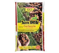 BRILL Corteccia Decorativa per AIUOLE di GRANULOMETRIA Grossa (25-40 MM) in Sacco da 60 Litri