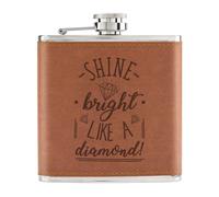 Brilla Come Un Diamante 6oz In Pelle PU Tan - Divertente