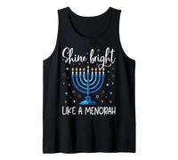 Brilla Come Una Menorah - Festive Blue Hanukkah Canotta