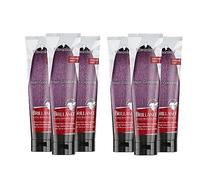 Brillance Trattamento di lucentezza, glossing per capelli viola brillante (6 x 150 ml), colore temporaneo per capelli che può essere applicato come una maschera per capelli, può contenere fino a 6