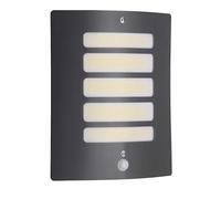 Brillant Lampada da parete per esterni con rilevatore di movimento in antracite - lampada da esterno per il giardino o l'ingresso di casa - con attacco E27 - con protezione dagli spruzzi d'acqua IP44